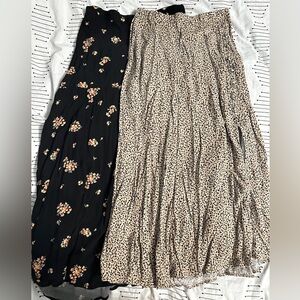 2 American Eagle midi skirts with side split.